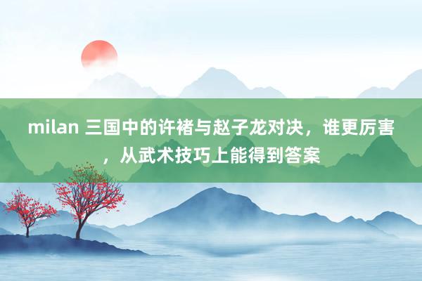 milan 三国中的许褚与赵子龙对决，谁更厉害，从武术技巧上能得到答案